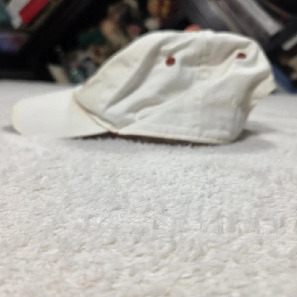 Vintage The Game University of Texas Hat Unisex OSFM White Burnt Orange Snapback
